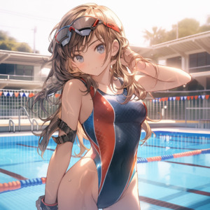 AIイラスト生成で苦労している、夏といえば水着で苦労中